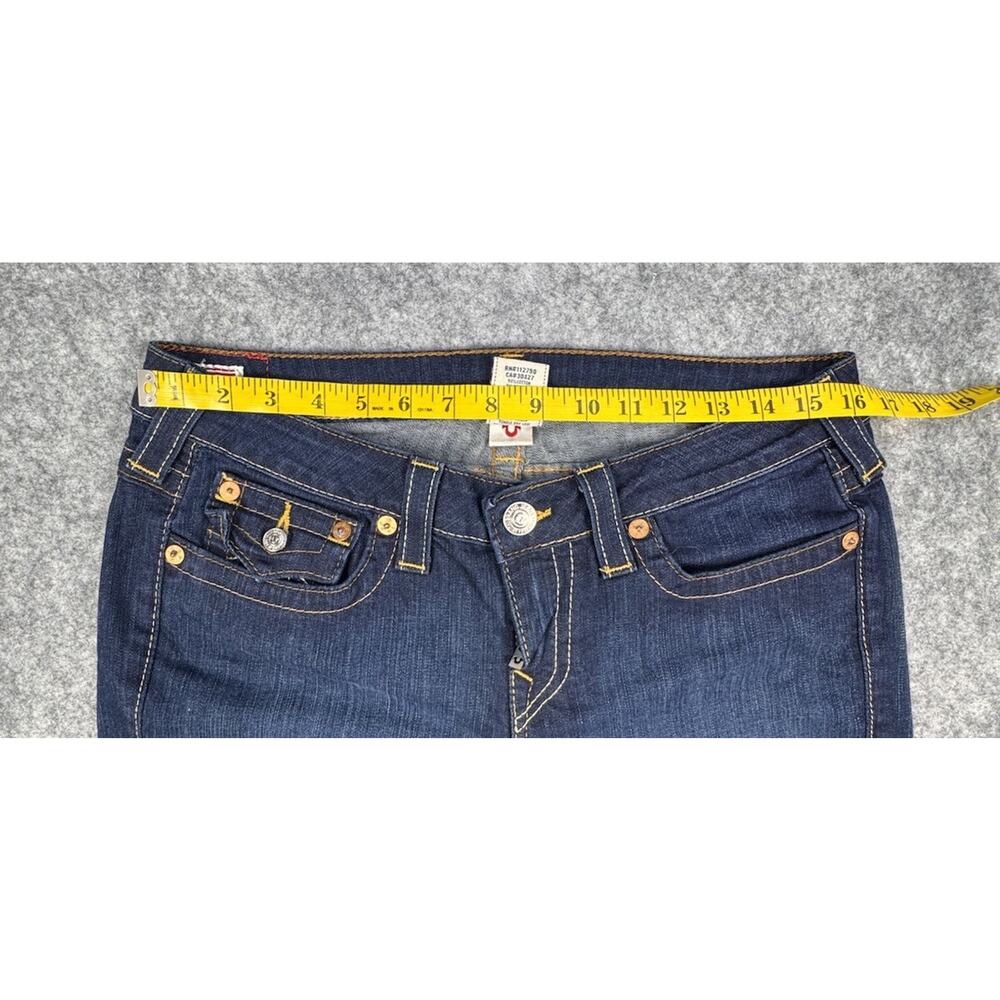 True Religion Women's Dark Wash Bootcut Low Rise Stretch Denim Jeans Size 32 - Picture 4 of 9